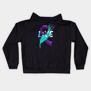 Suicide Awareness Semicolon Live L;ive Kids Hoodie